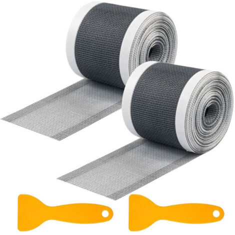 2pcs-Crépine de Drainage Attrape-Cheveux de Douche. Filtre d'évier Rectangulaire de 2.8 Pouces Jetable et Coupable. Longueur 10 M avec Spatule en Plastique pour Cuisine Salle de Bain Baignoire Balcon