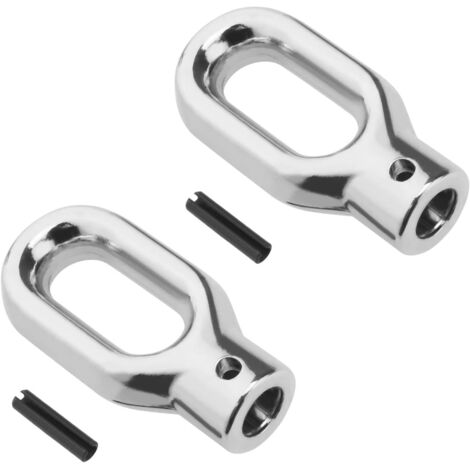 2pcs Crochet d'anneau d'auvent, Alliage d'aluminium, Filetage M10, 62x31.4x10mm, Pour store extérieur