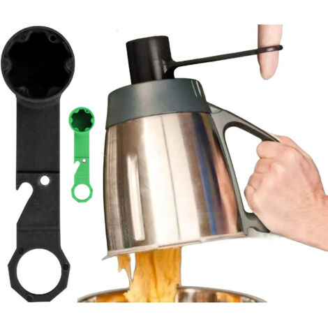 2pcs Démouleur de Pâte pour Thermomix TM5 TM6 TM21 TM31, retirez aisément les pâtes lourdes et collantes du bol mélangeur Thermomix avec cette clé de demoulage, Noir + Vert