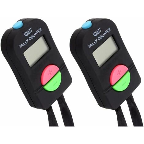 2Pcs Digital Hand Tally Counter Electronic Manual Clicker Add Subtract Model Electronic Watch with Display