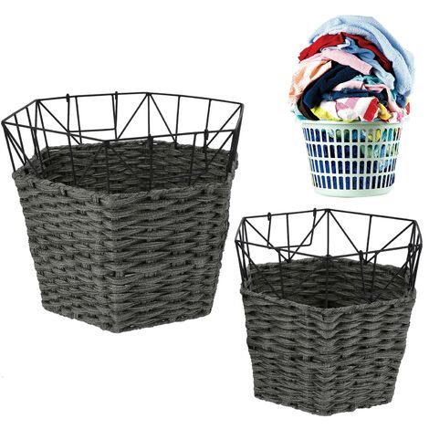 2PCS Dirty Clothes Basket Wäschekorb Storage Organizer Home Supplies
