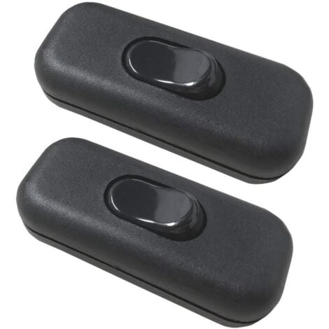 2Pcs Double Pole Rocker Switch 6A 250V Toggle Switch Dimmer/Light Switch, Black