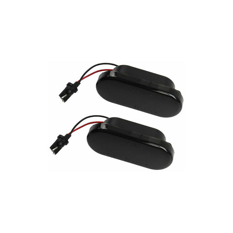 2pcs Dynamic led Side Marker Turn Signal Light Blinker Replacement For vw Golf/Passat/Polo - Black