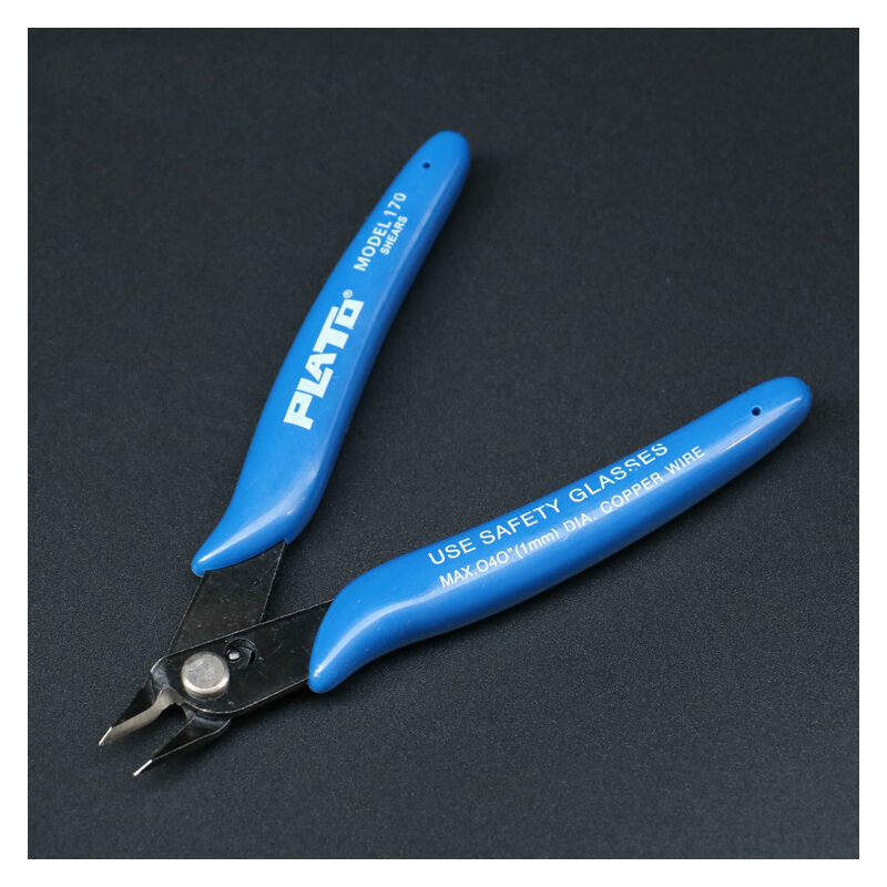 2PCS Eccentric Angled Mouth Wire Cutter, Scissor Plier Model Electrician Tool, (170 Pliers, Dark Blue)