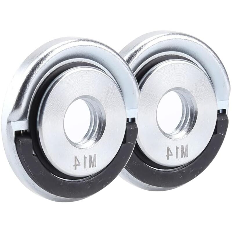 2PCS Écrou Serrage Rapide M14 pour Meuleuse d'angle électrique Écrous de Verrouillage Accessoire de Meuleuse d'angle Filetage Remplacement Angle