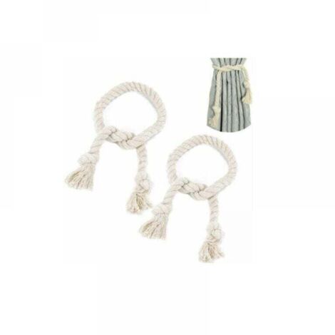 (2Pcs) Embrasse à Rideau Corde en Chanvre，pour Rideau de Maison Salon Chambre Bureau