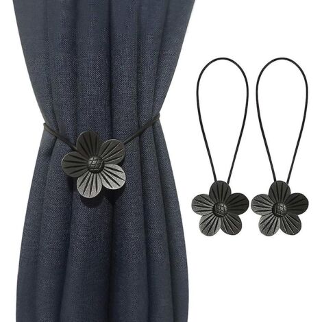 2pcs Embrasse Forme De Fleur  Rideaux Magntique Attache Rideau Aimant Boucle De Rideau Magnifique Clip Rideau En Motif D'etoile Accessoires Pour R
