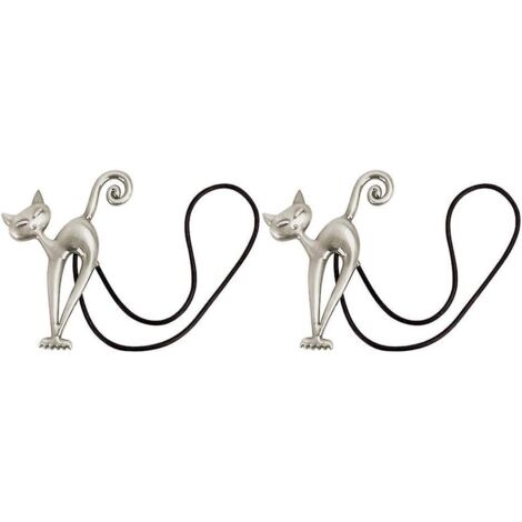 2pcs Embrasse  Rideaux Magntique Attache Rideau Aimant Boucle De Rideau Magnifique Clip Rideau En Motif De Chat Accessoires Pour Rideaux Pour Mais