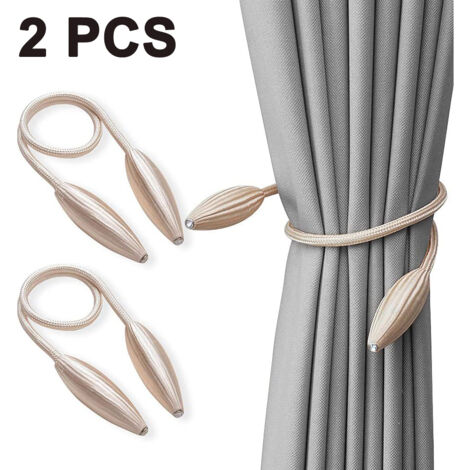 2pcs Embrasses magnétiques pour rideaux, embrasses pratiques, attaches décoratives, adaptées aux rideaux, aucun outil requis.