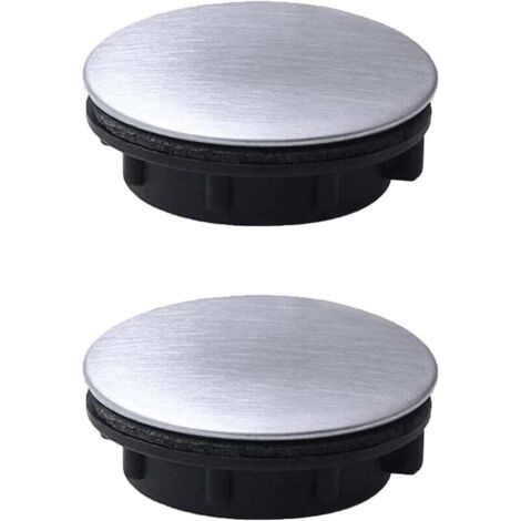 2pcs évier Ruban Trou Couvercle en Acier Inoxydable Robinet Trou Couvercle évier Trou Plaque Bouchon Bouchon obturateur pour Salle de Bain Cuisine (Trou d'installation pour 1.2-1.6in/31-40mm)…