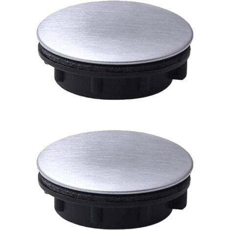2pcs évier Ruban Trou Couvercle en Acier Inoxydable Robinet Trou Couvercle évier Trou Plaque Bouchon Bouchon obturateur pour Salle de Bain Cuisine (Trou d'installation pour 1.2-1.6in/31-40mm)…