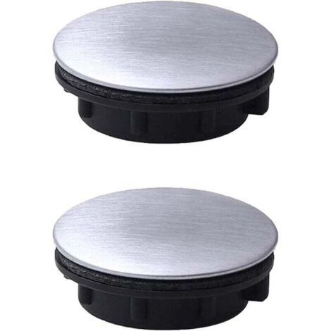 2pcs évier Ruban Trou Couvercle en Acier Inoxydable Robinet Trou Couvercle évier Trou Plaque Bouchon Bouchon obturateur pour Salle de Bain Cuisine (Trou d'installation pour 1.2-1.6in/31-40mm)…