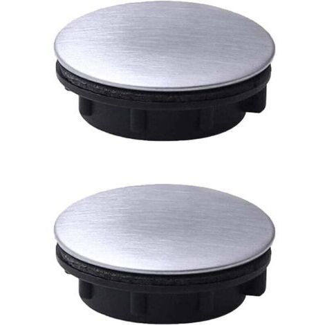 2pcs évier Ruban Trou Couvercle en Acier Inoxydable Robinet Trou Couvercle évier Trou Plaque Bouchon Bouchon obturateur pour Salle de Bain Cuisine (Trou d'installation pour 1.2-1.6in/31-40mm)…