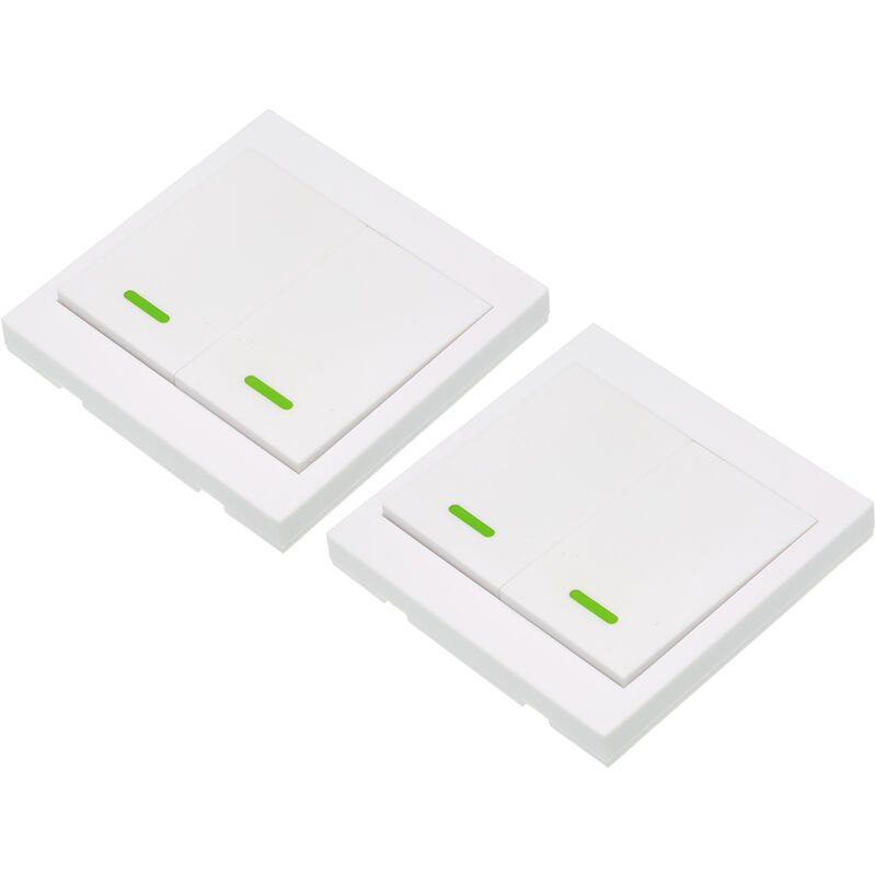 

2PCS eWeLink Interruptor de luz de pared con boton pulsador Control remoto Panel de interruptores de encendido / apagado tipo 86 de 2 bandas 433MHz