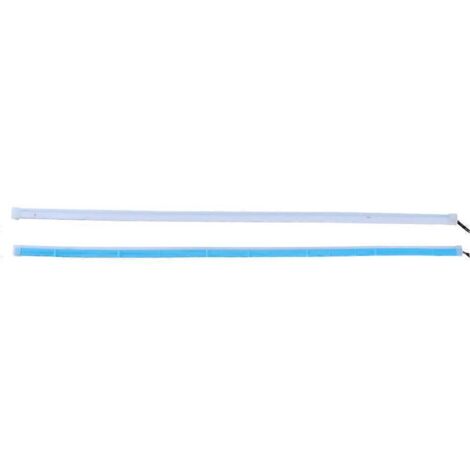 2Pcs Feux de Jour LED 60cm / 23,6in, Bande Clignotant Séquentiel Flexible pour Auto, Feu de Position Jour/Nuit Universel, Étanche IP67, Blanc/Ambre