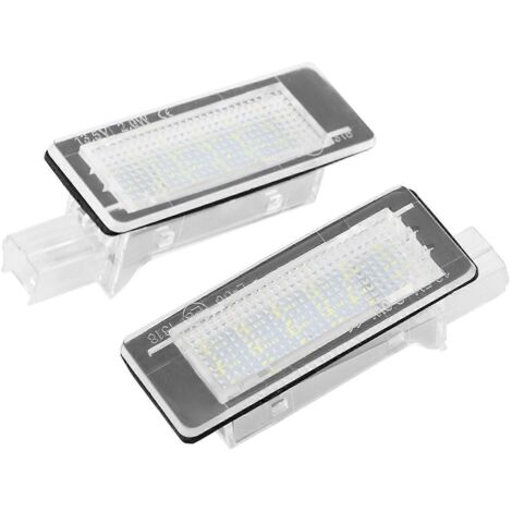 2pcs Feux LED Plaque d'Immatriculation Auto Sans Erreur Compatibles Dacia Duster 2010-2015, Éclairage Numéro de Plaque, Ampoules LED Longue Durée