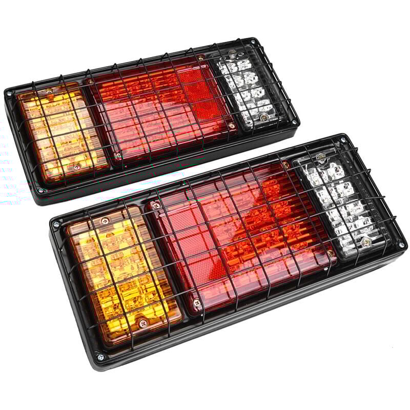 SNQ - 2Pcs Feux Remorque led, Feu Arrière de Frein led Universel led Camion Remorque Feux Arrière Bar 40 led Étanche Queue Clignotant Feu De Frein