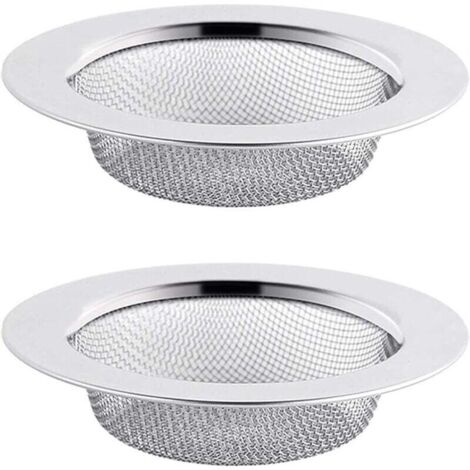 2PCS Filtre à Évier en Acier Inoxydable, Filtre de Vidange de 11,5 cm, Crépine d'évier, Tamis d'évier, Crépine d'évier de