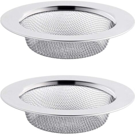 2PCS Filtre à Évier en Acier Inoxydable, Filtre de Vidange de 11,5 cm, Crépine d'évier, Tamis d'évier, Crépine d'évier de Cuisine NPTERBL