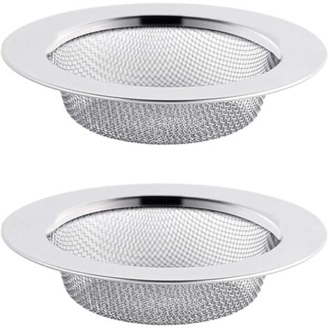 2PCS Filtre à Évier en Acier Inoxydable, Filtre de Vidange de 11,52 cm, Crépine d'évier, Tamis d'évier, Crépine d'évier de Cuisine