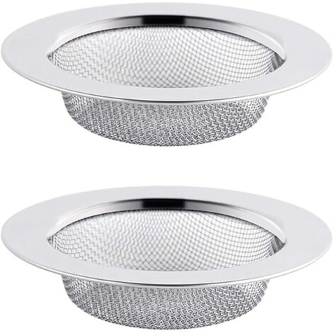 2PCS Filtre à Évier en Acier Inoxydable, Filtre de Vidange de 7,5 cm, Crépine d'évier, Tamis d'évier, Crépine d'évier de Cuisine