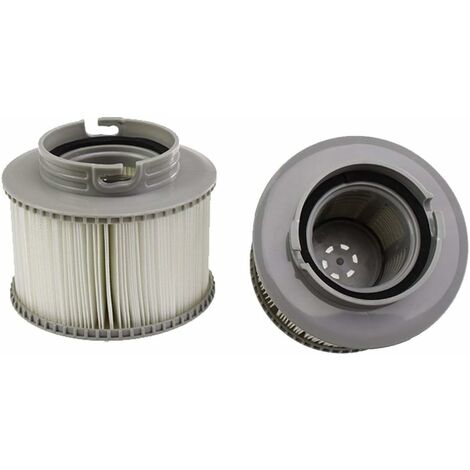 2PCS Filtre Cartouche MSPA FD2089 Spa Spas Partie Tamis De Remplacement Gonflable Piscine Outil Universel Rond vous Donnant de l'eau Propre et Fraîche Gris