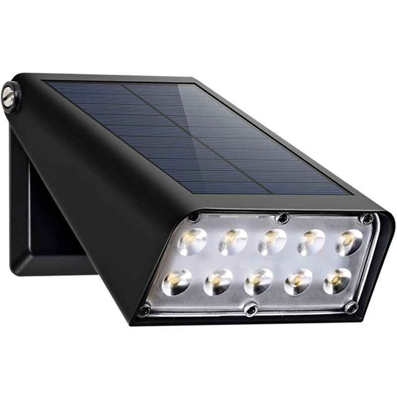 

1pcs Foco solar 10 LED Luz de punto solar plegable Montado en la pared Control de luz Lampara de induccion IP65 Impermeable Energia solar Inalambrica