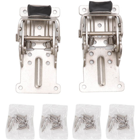 2Pcs Folding Hinges Zinc Alloy 180 Degree Self Locking Hinge Set Hardware for Cabinet Wardrobe Door Table