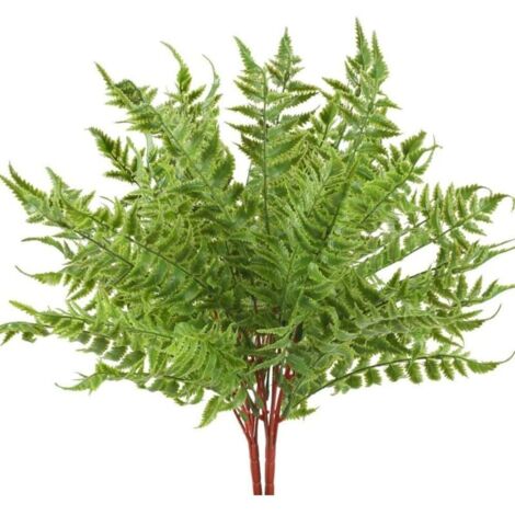 2Pcs Fougères Artificielles Extérieure Fougère Plantes Faux Arbustes Artificiels Verdure Buisson Boston Fougere Decoration pour Interieur Jardin Maison à Pot Suspendu