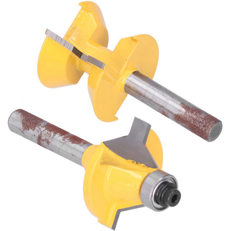 2PCS Fraise à Tenon 8mm 120° pour Assemblage Bois, Outil de Gravure et Découpe Menuiserie