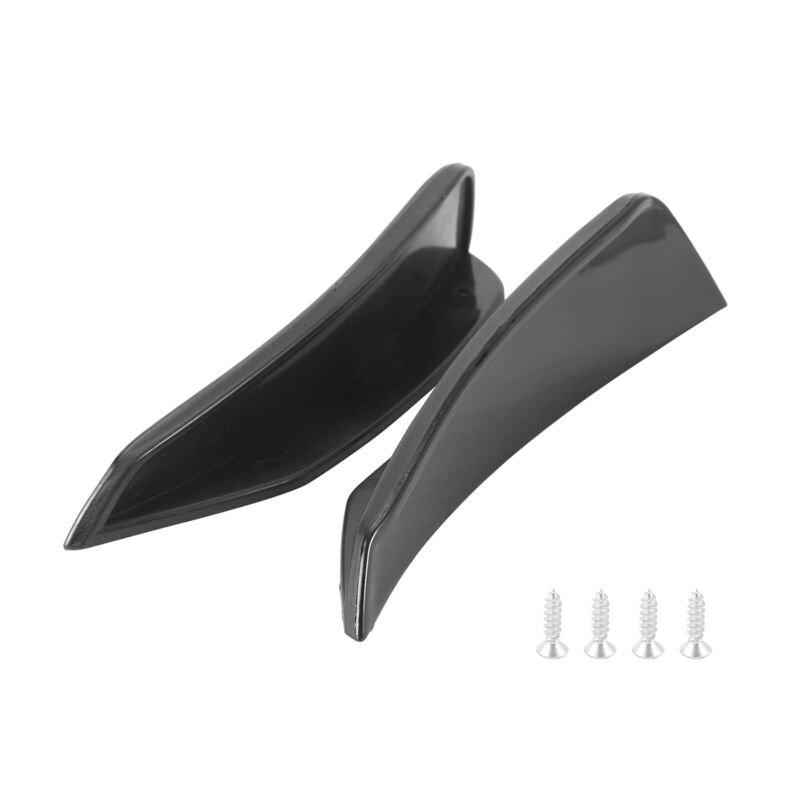 Image of 2Pcs Front BUmper Side Air Splitter Spoiler Schwarz für W176 A180 A200 A220 A250 A45 a 2016-2018