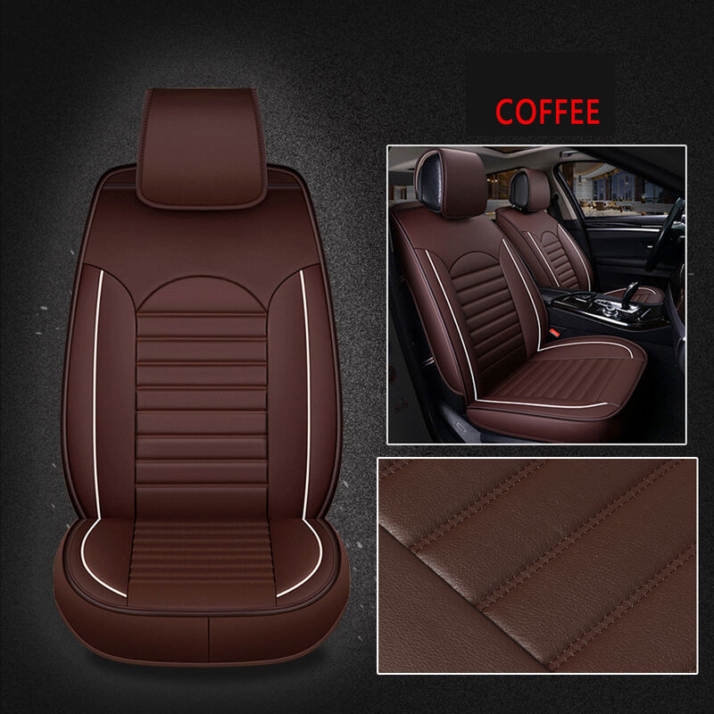 

2pcs fundas de cojín para asiento de coche universales almohadilla protectora de cuero PU Y