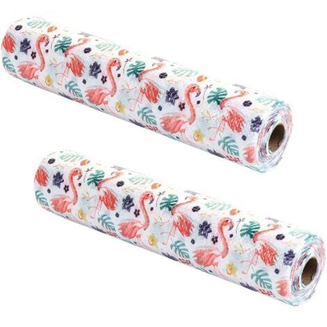 2PCS Garniture de tiroir, Papier de placard Cuisine, Tapis de tiroir, Tapis de tiroir Imperméable Antidérapant Résistant à la chaleur Set de table Peut être découpé, Papier de placard Non adhésif, 45x
