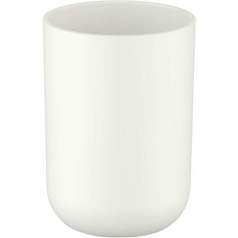 Lot De 2 Gobelets Salle De Bain Incassables - Double Couche Douce Et Antidérapante | Porte-Brosse à Dents Design Blanc Et Rose