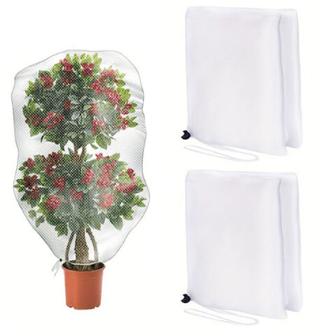 2pcs Grand Sac de Filet Arbre fruitier, Filet Anti Oiseaux réutilisable Filet Anti Insecte, Filet Anti Insecte Potager à Cordon,Protection Les Fruits(100cm x140 cm),Large Fruit Tree Netting Bags