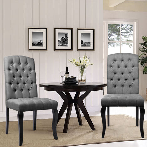 Grey Kitchen Armchair : 4x Dining Chairs Armchair Modern Velvet Seat