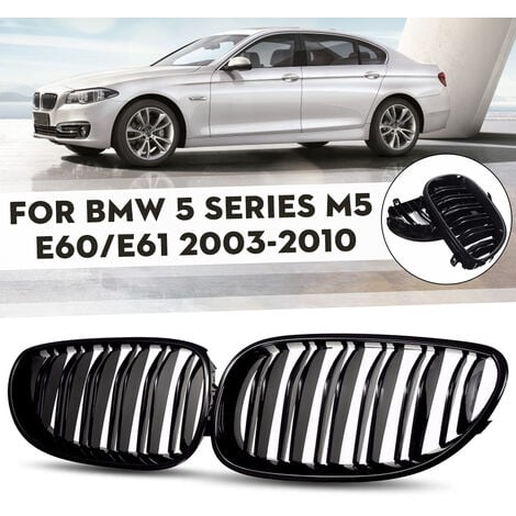 Grilles de Calandre Noires pour BMW Série 5 E60 (2005-2010)