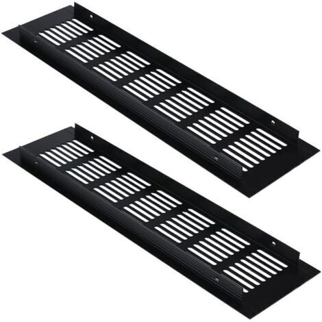 2PCS Grille de Ventilation Rectangulaire, Grille D'aération Rectangulaire, Grille D'aération, Grille Ventilation Rectangulaire, Grille d Aeration Rectangulaire pour une Ventilation Idéale 80 × 3