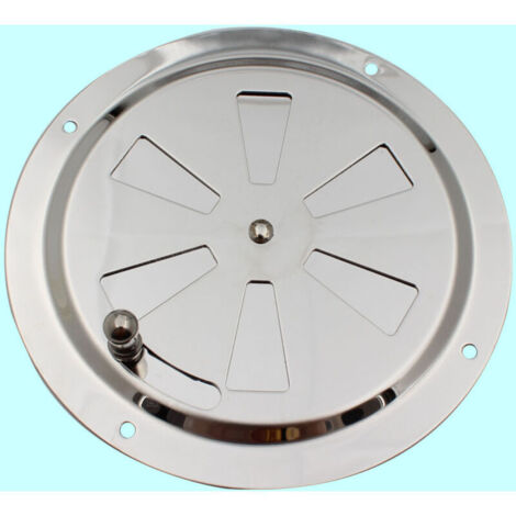 2pcs Grille de Ventilation Ronde, Rosette d'aération en Acier Inoxydable, Grille D'aération 125 mm en Acier Inoxydable Conduit D'évacuation Air Entrant Air Evacué Ventilation Volets Régl
