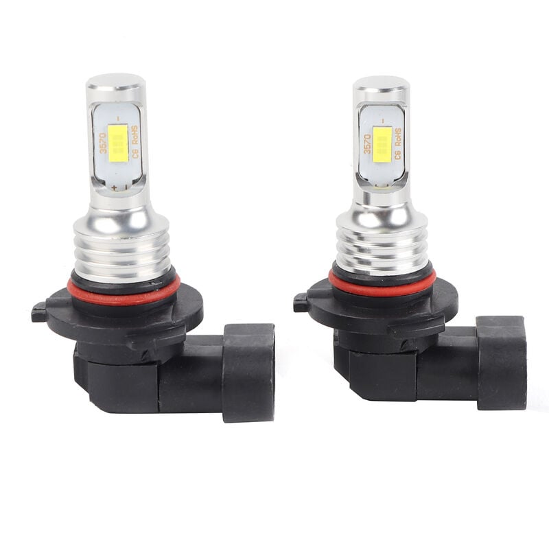 2pcs H10 9145 80W 8000K Blanc led Ampoule Antibrouillard 12-24V Remplacement Universel - Jeffergarden