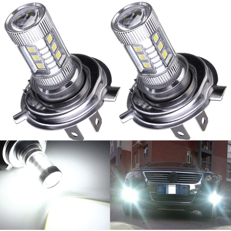 2Pcs H4 80W Voiture led Remplacement Ampoules led Ampoule de Phare Kit Super Lumineux Lumière