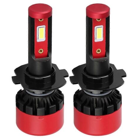 2pcs H7 96W LEDs Phares de Voiture, Ampoules Super Puissantes en Aluminium, Feux de Croisement Automobile Blancs, Éclairage LED Haute Performance