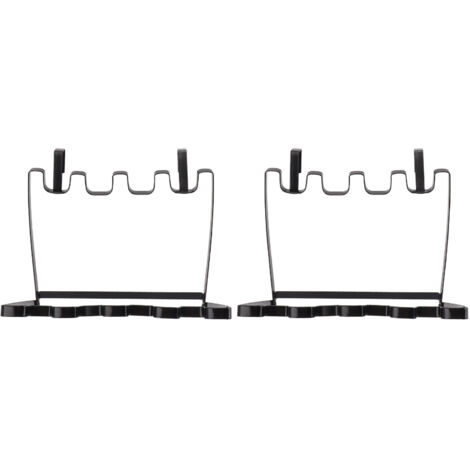 2PCS Hanging Trash Bag Holder Iron Foldable Under Sink Garbage Bag Rack for Kitchen Cupboard Frame Cabinet Door Black