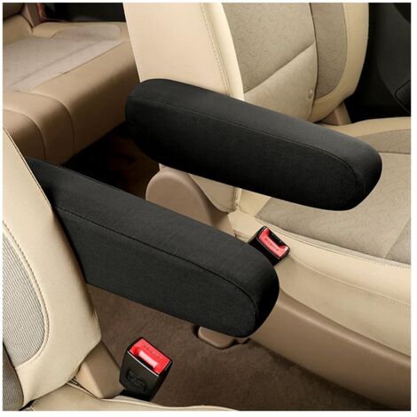 2PCS Housse Accoudoir Voiture Élastique,Housse de Siège Accoudoir Voiture Universel Quatre Saisons,Protecteurs pour Camions/SUV/Fourgonnettes/Voiture Accessoires Interieur (Noir)