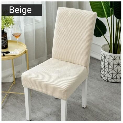 2PCS Housse de chaise de salle à manger Housse de siège extensible lavable et anti-poussière Mariage Noël S