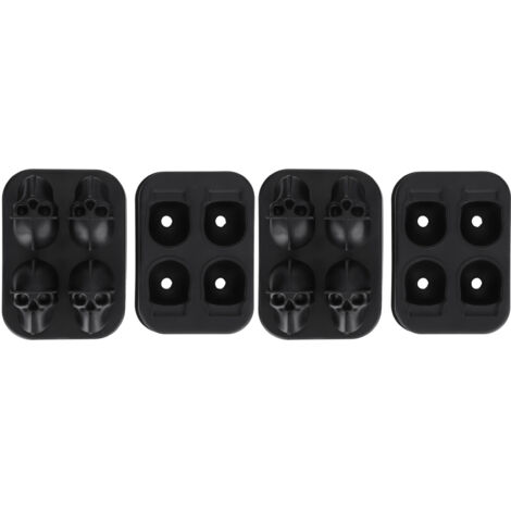 2Pcs Ice Mold Skull Shape Silicone Ice Cubes Tray for Cake Candies Kitchen Baking Tool
