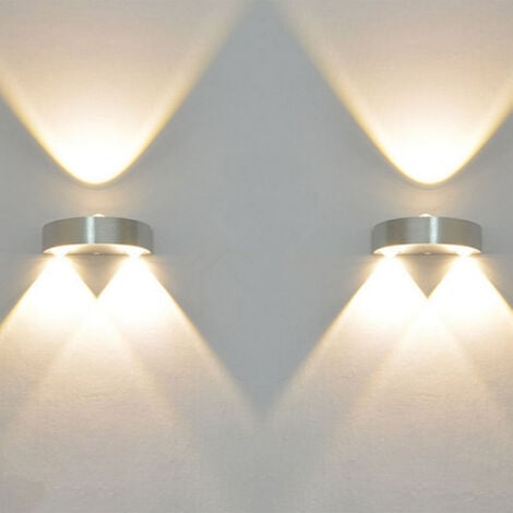 (2PCS) Indoor Wall Light Aluminum Metal Wall Lights Modern Wall Light For Living Room Bedroom Hotel Hallway Corridor Dining Room 3000K Warm White