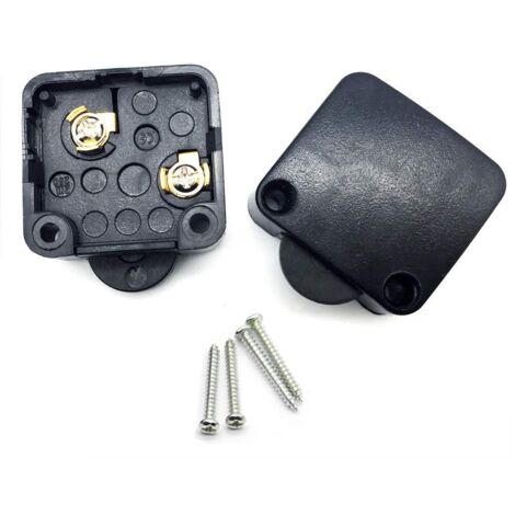 2Pcs Interrupteur Automatique Encastré à Contact Momentané Interrupteur de Porte de Meuble, Noir