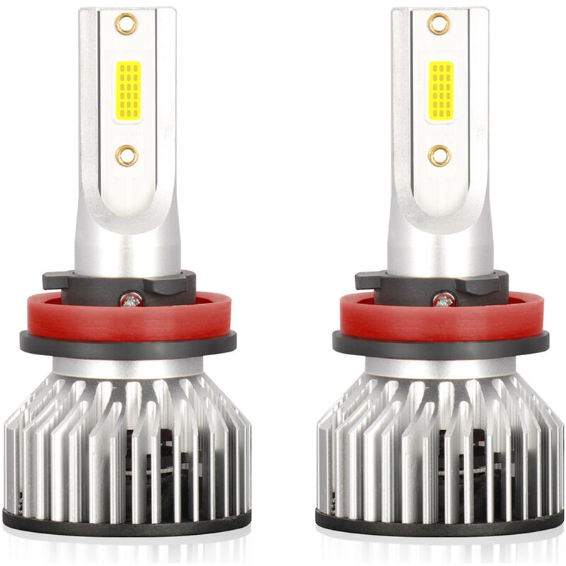 

Happyshop - 2Pcs IP68 Impermeable Coche LED Bombillas de faros LED Lampara de conduccion Kit de conversion todo en uno,Blanco, Portalamparas-H1