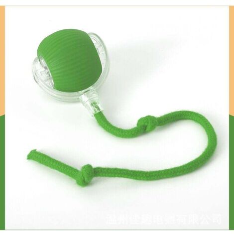 2pcs Jouet interactif pour chat - Balle de jeu interactive pour chat - Rechargeable par USB - Avec queue - 360° - Automatique - Jouet pour chat - Vert